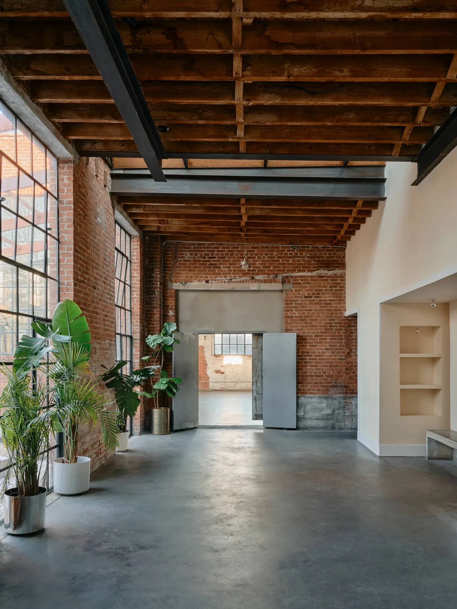 Inner Space with plants and brick walls