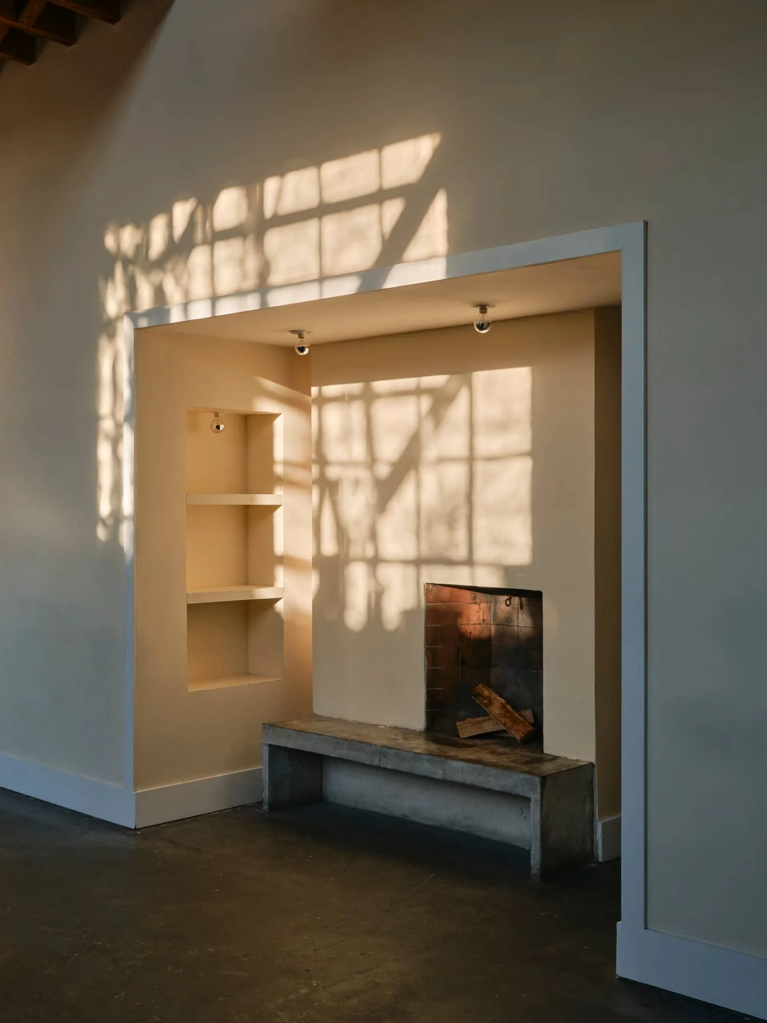 Inner Space alcove with fireplace